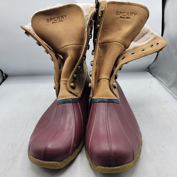 Sperry Boots Womens 8 Brown Saltwater Cozy Winter Casual Walking STS85401 - Picture 2 of 13